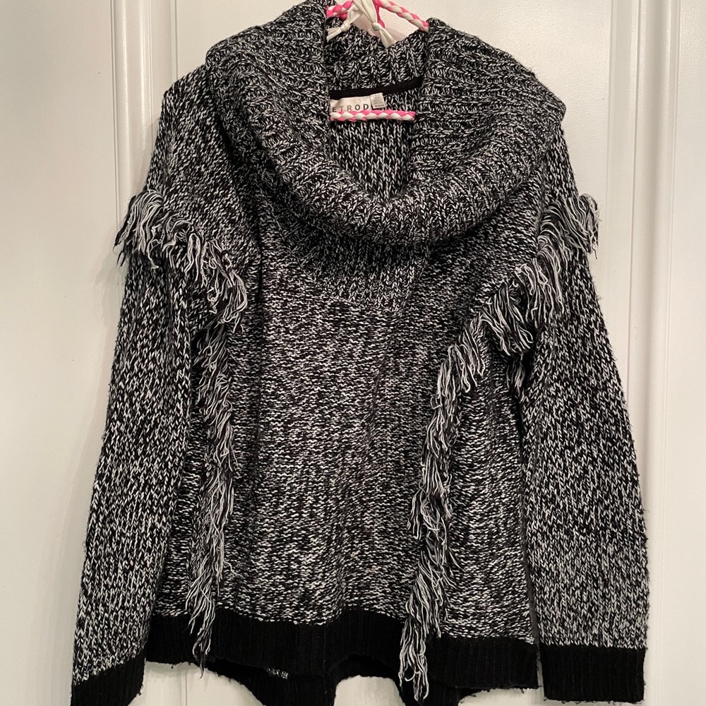 Retrod Open Turtleneck Knit Sweater